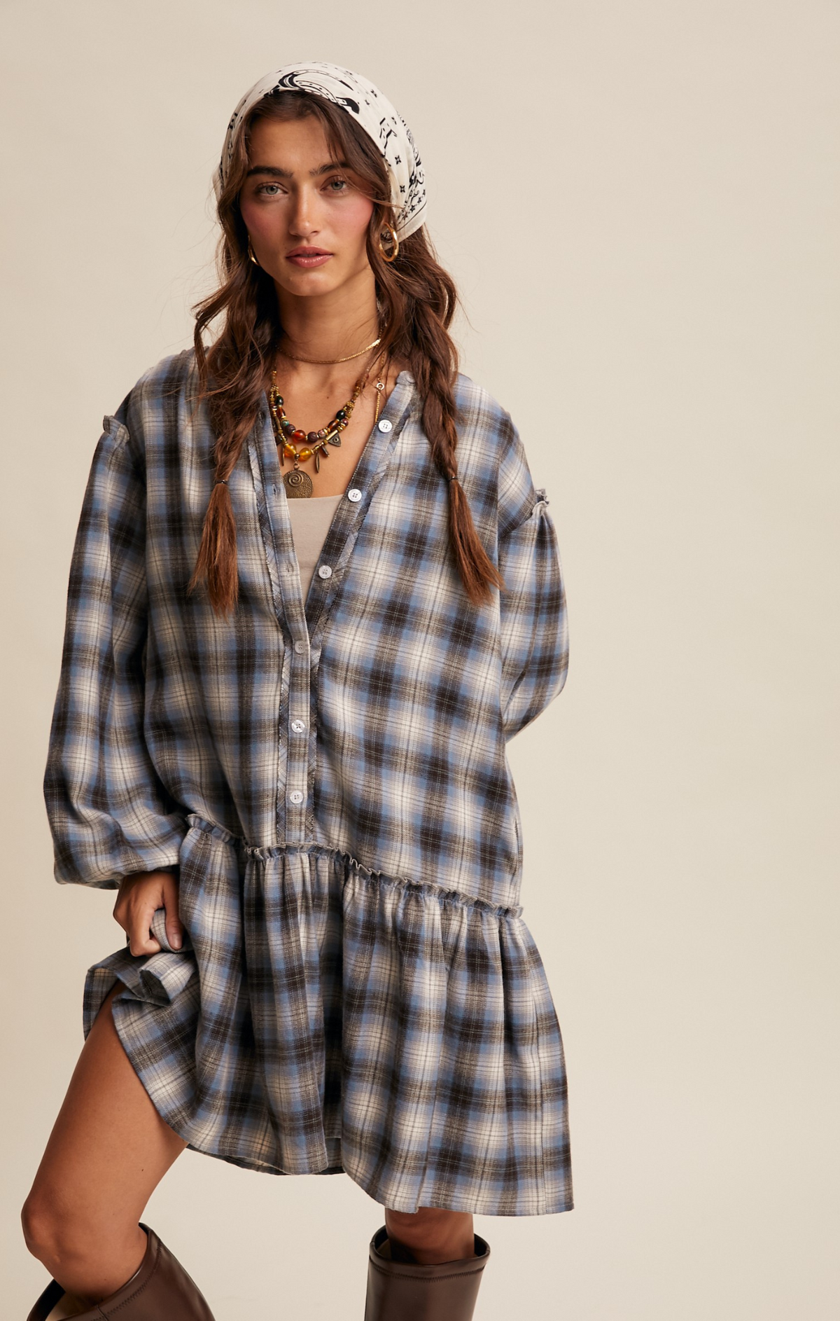 Modern Plaid Adventure Dress