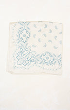 ‌Lightweight White Patterned Handkerchief‌
