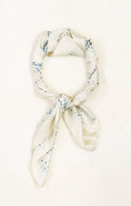 ‌Lightweight White Patterned Handkerchief‌