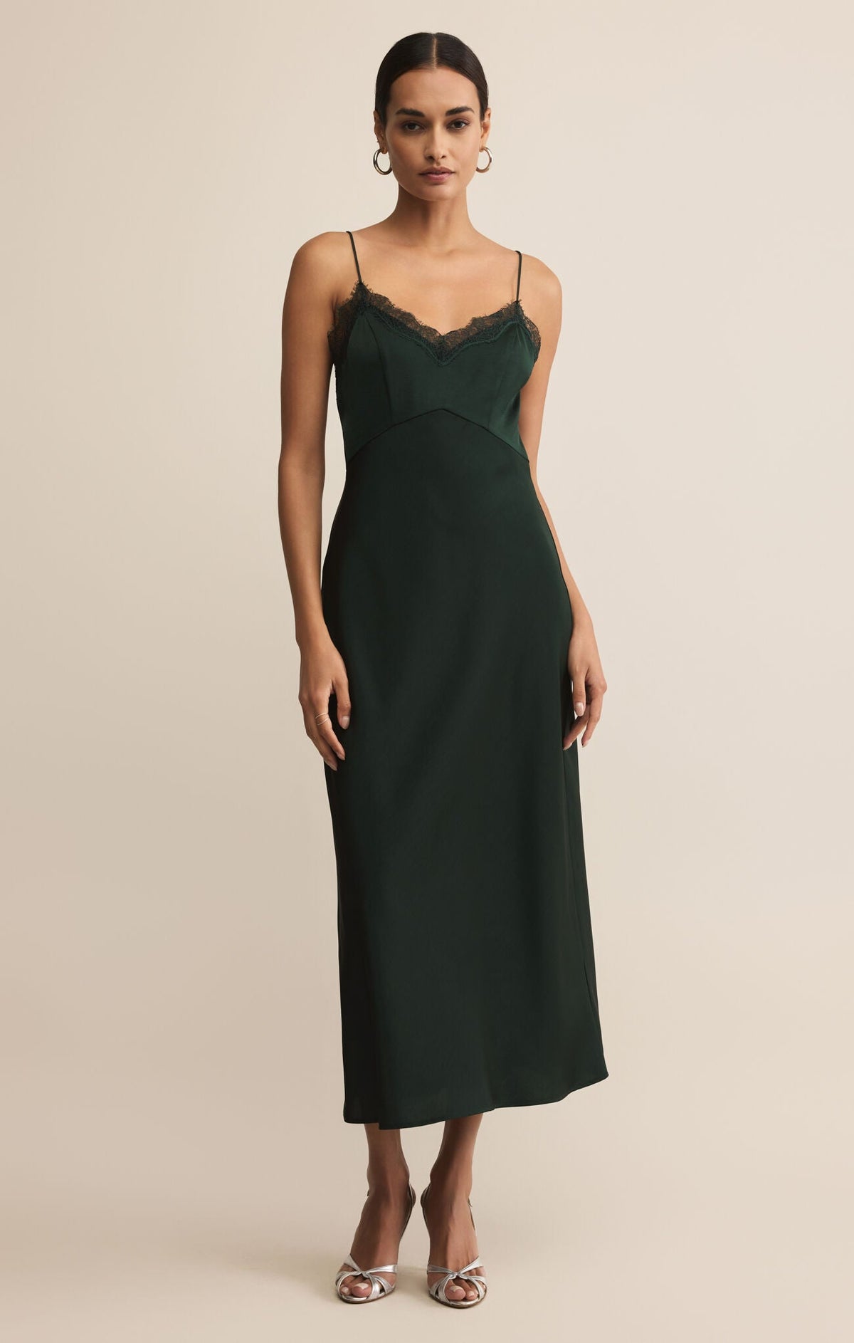 Midnight Satin Glow Dress