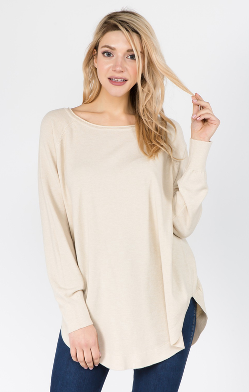 Boat Neck Elegant Layering Sweater