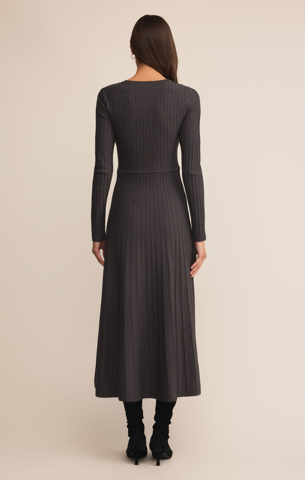 Cozy V-Neck Midi Dress