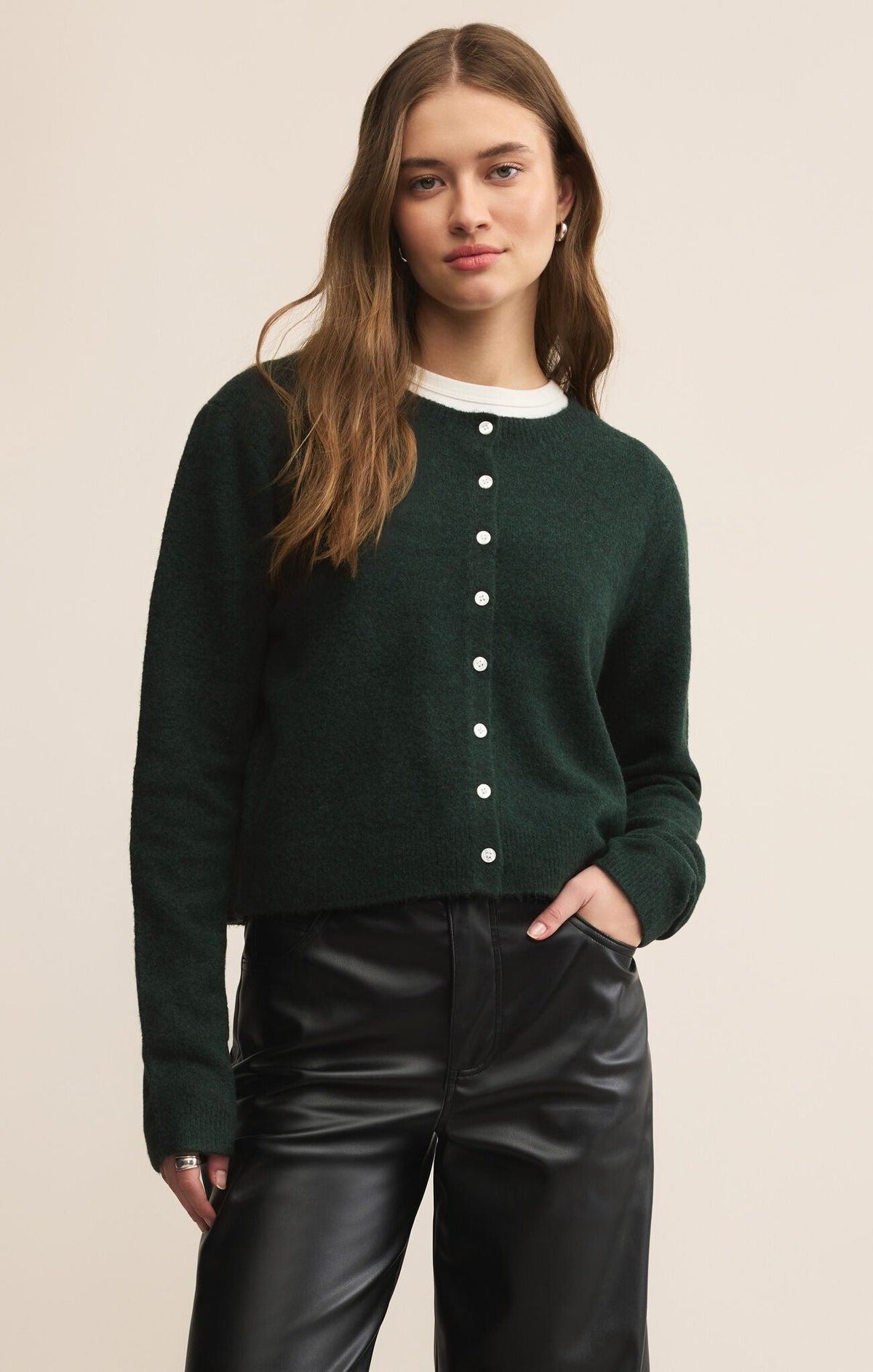 Soft Stretch Blend Cardigan
