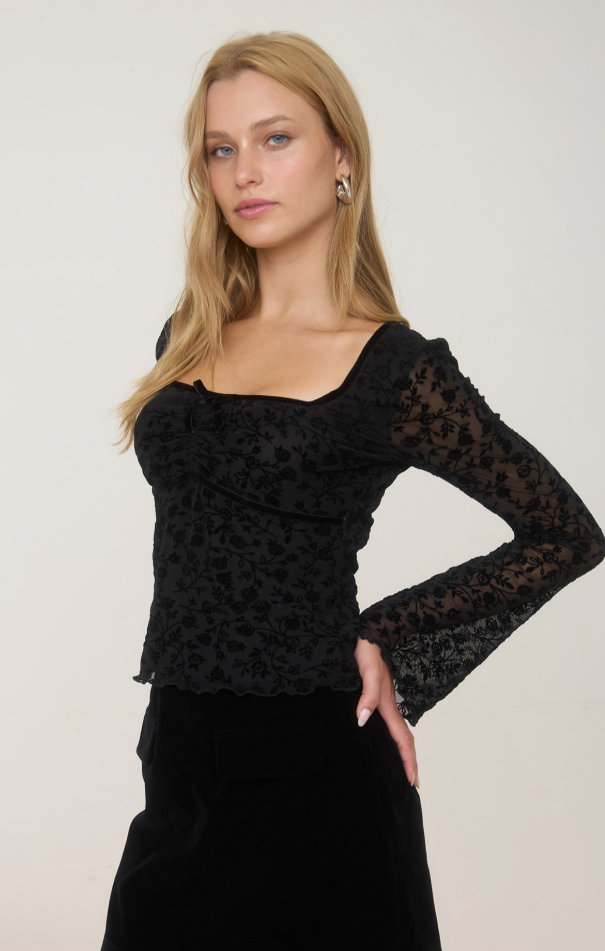 Velvet Floral Bliss Top