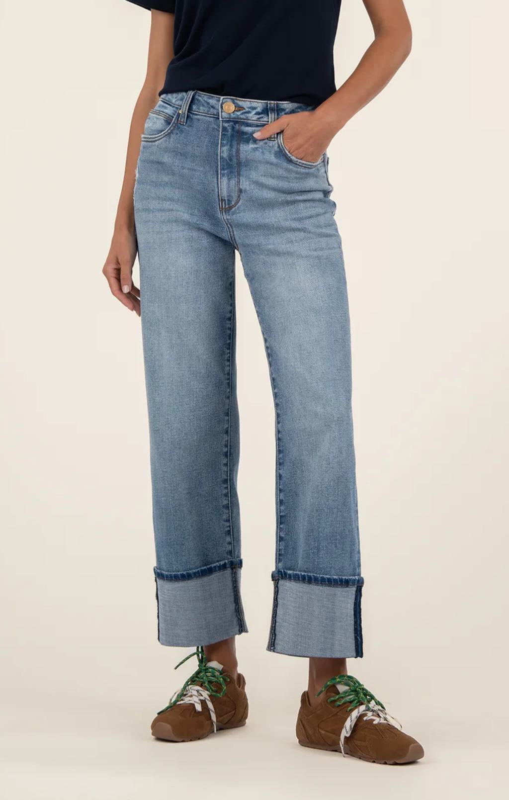 Versatile Rolled Style Jeans