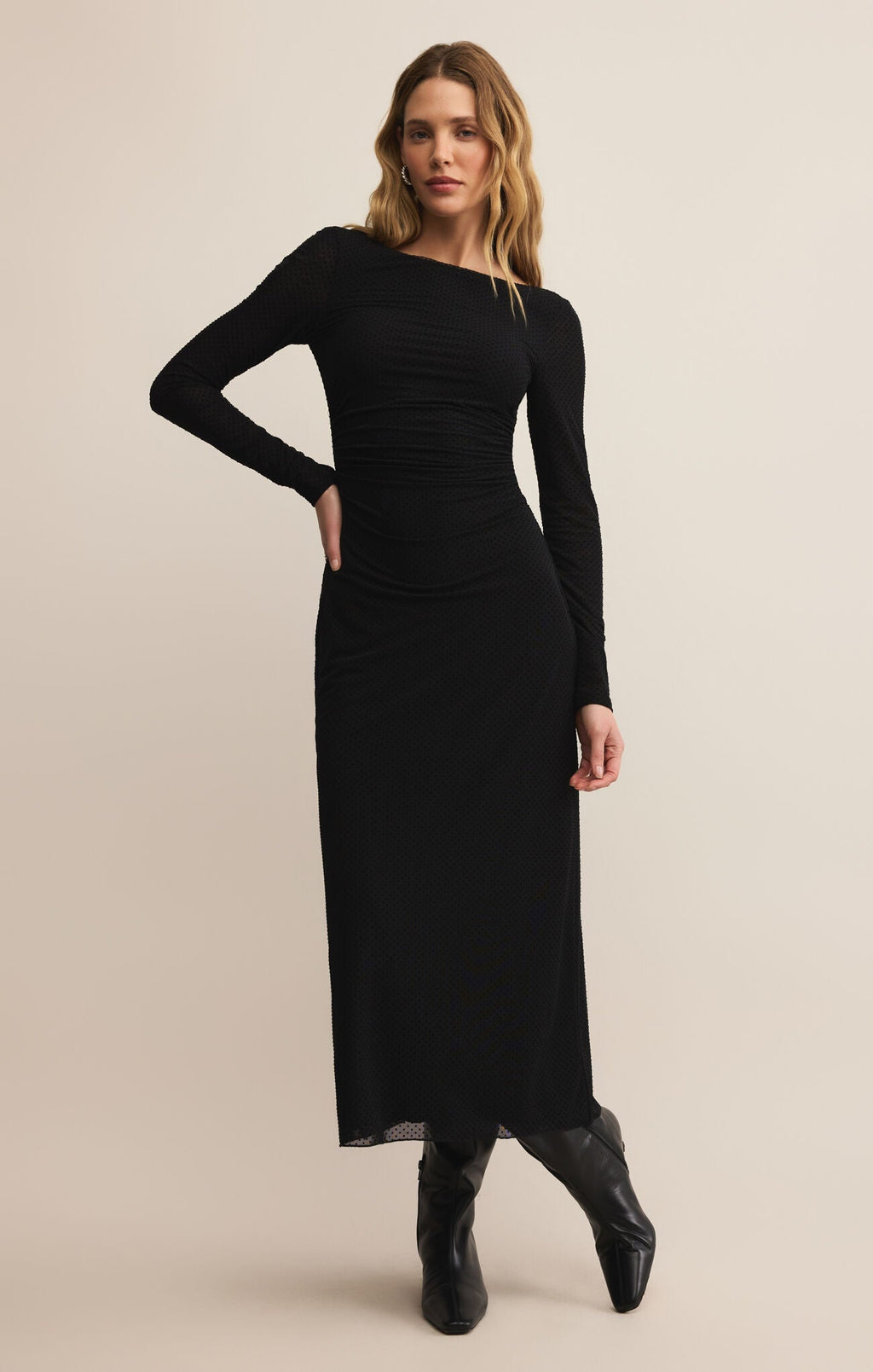 Head-Turning Mesh Flair Dress