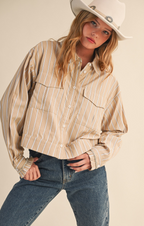 Lively Stripes Button Down