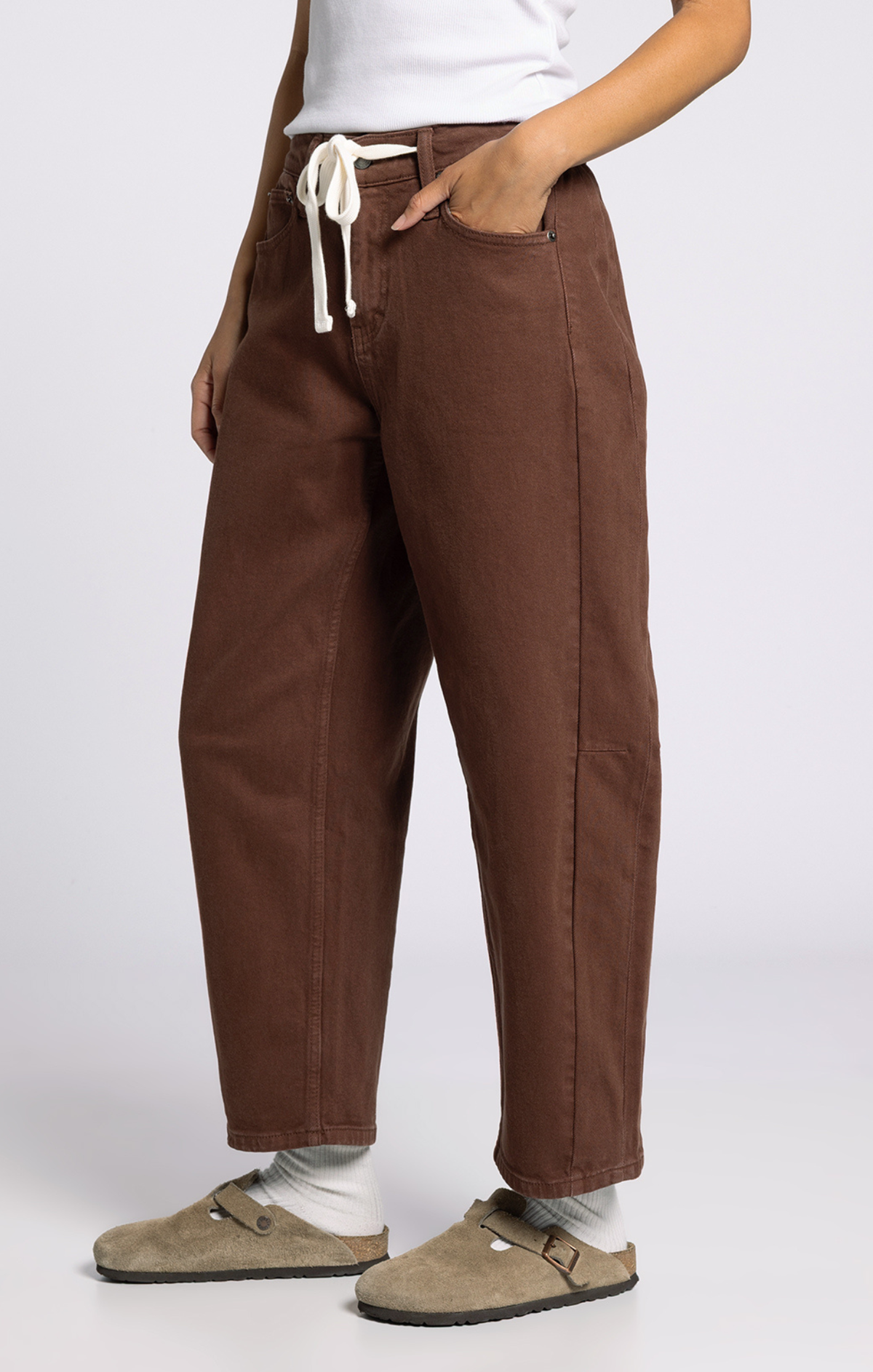 Playful Cropped Barrel Pants