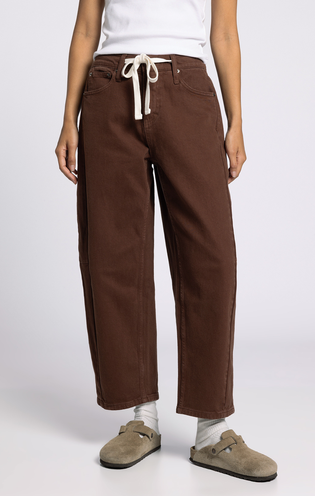 Playful Cropped Barrel Pants