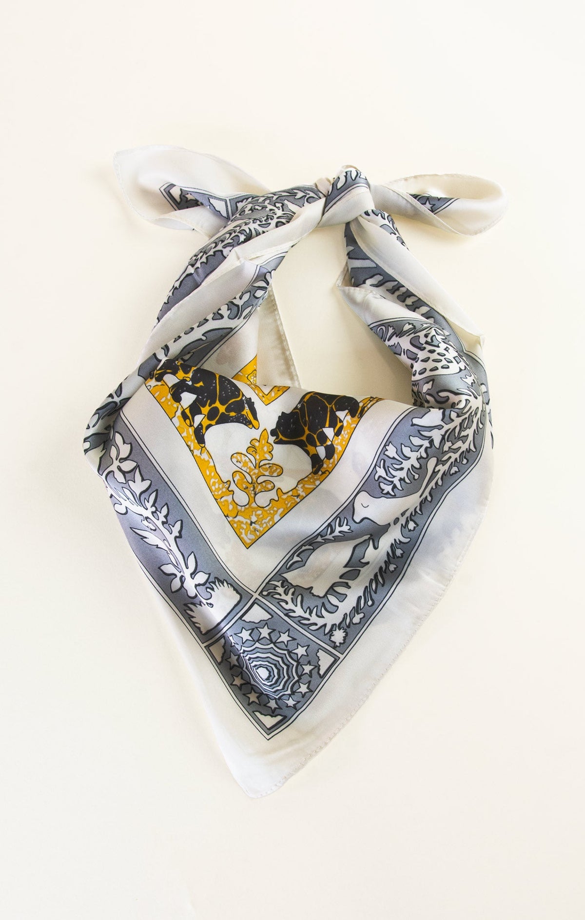 Chic Patterned Silk Kerchief