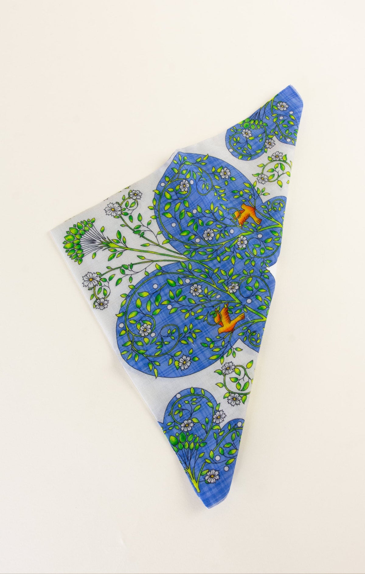 Floral Bird Print Scarf