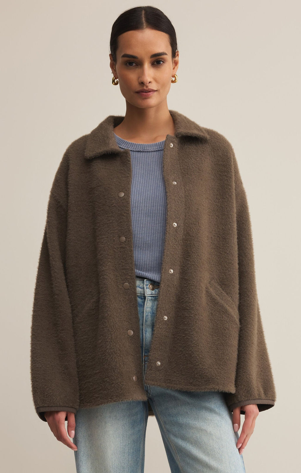 Oversized Cozy Classic Wrap Jacket