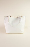 Textured Charm Tote Bag