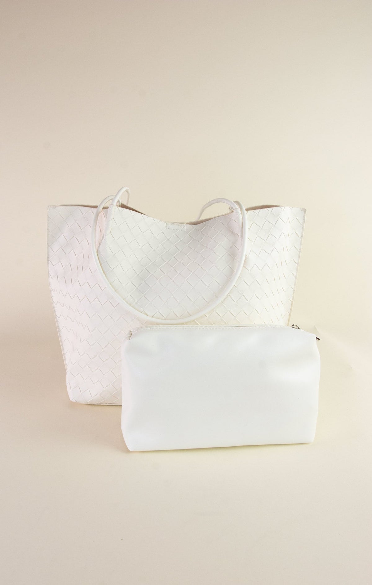 Textured Charm Tote Bag