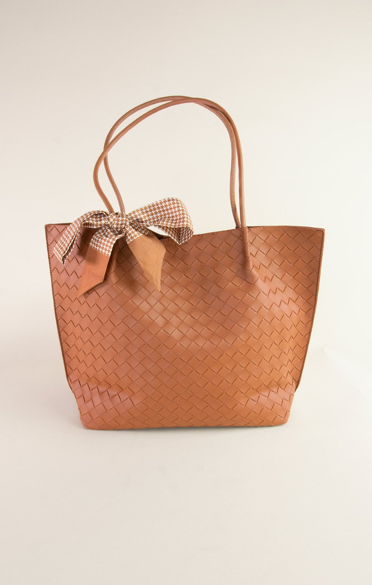 Textured Charm Tote Bag