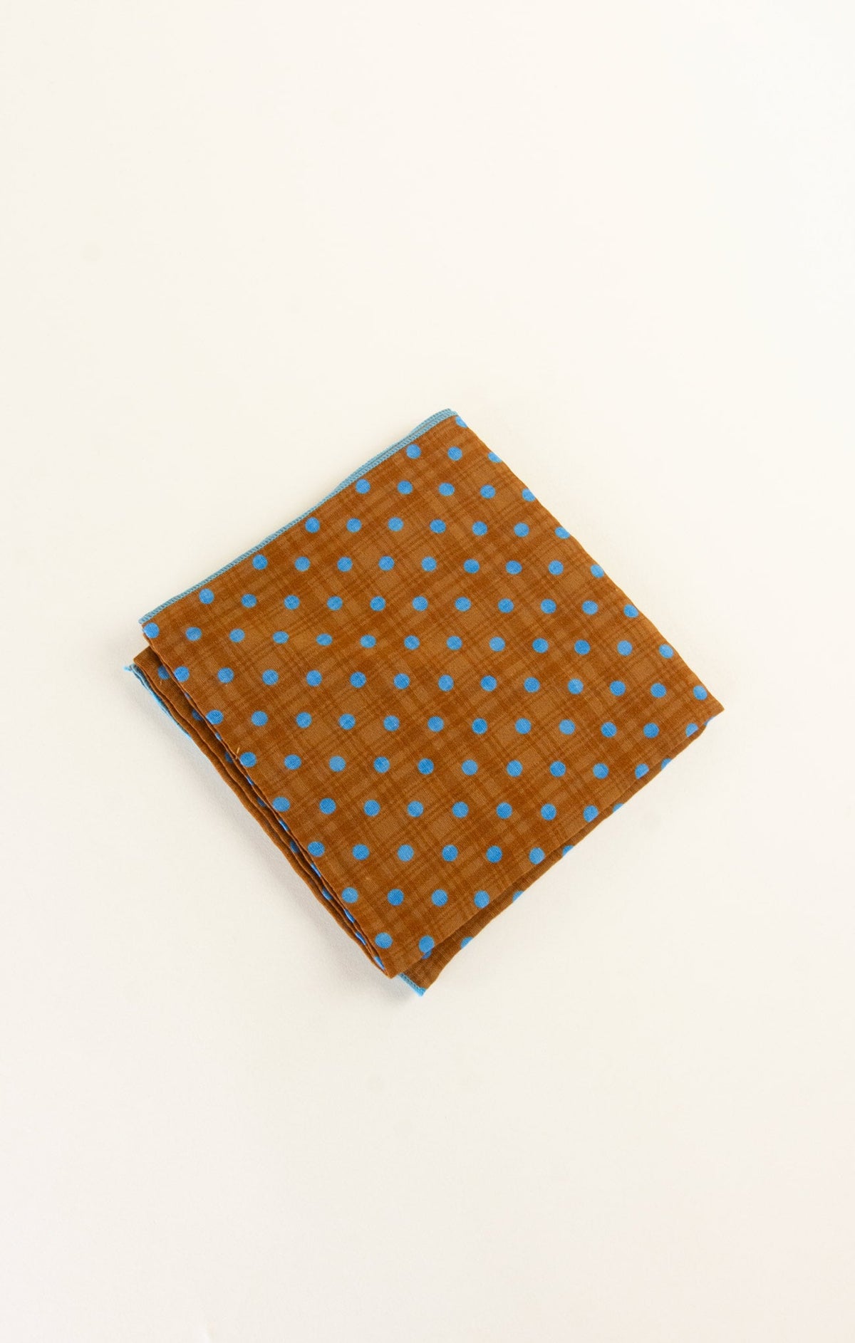 ‌Stylish Brown Polka Dot Pocket Square