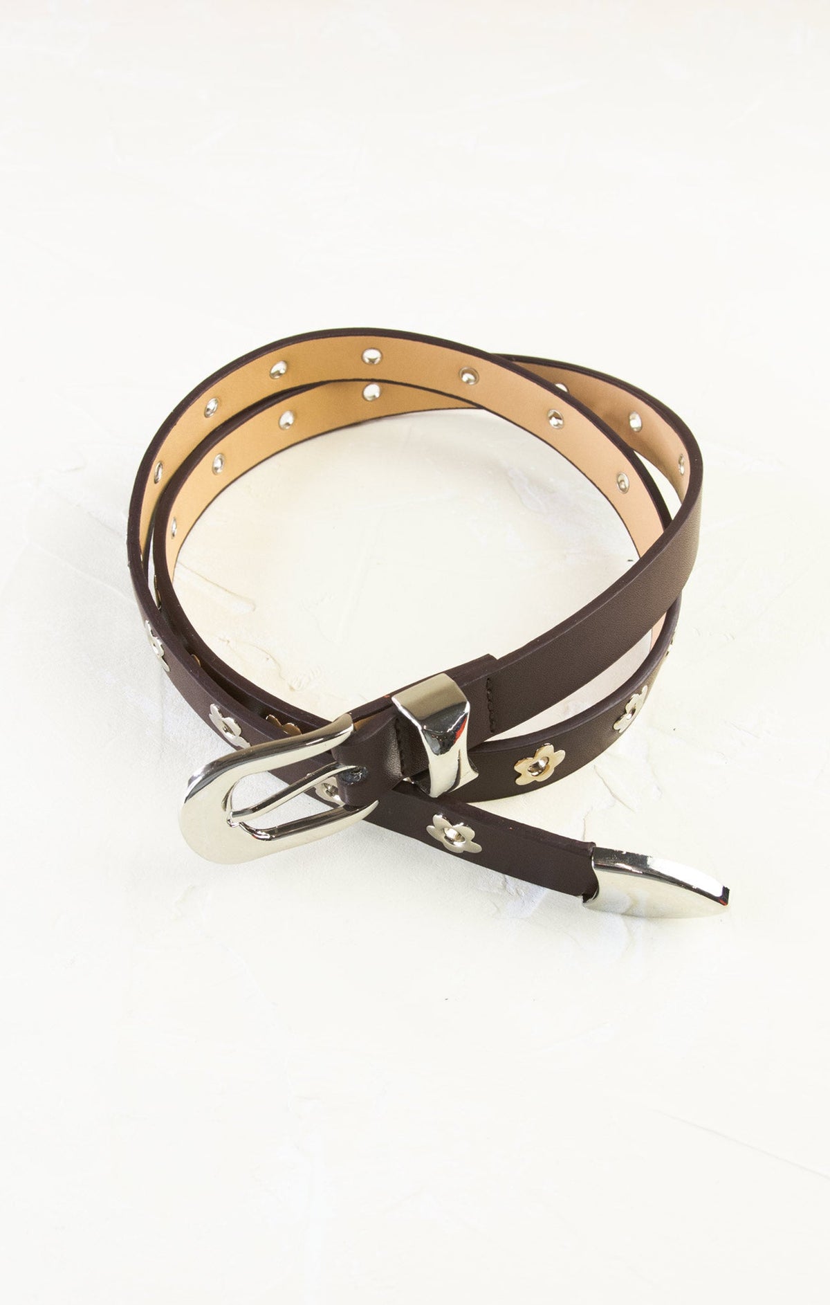 Rivet-Decorated Women's Belt