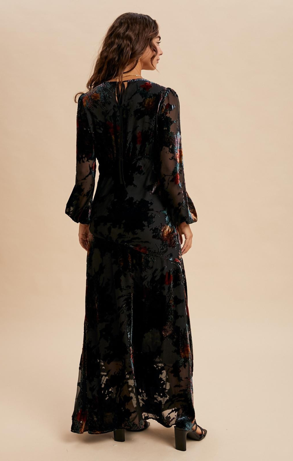 Velvet Burnout Twirl Dress