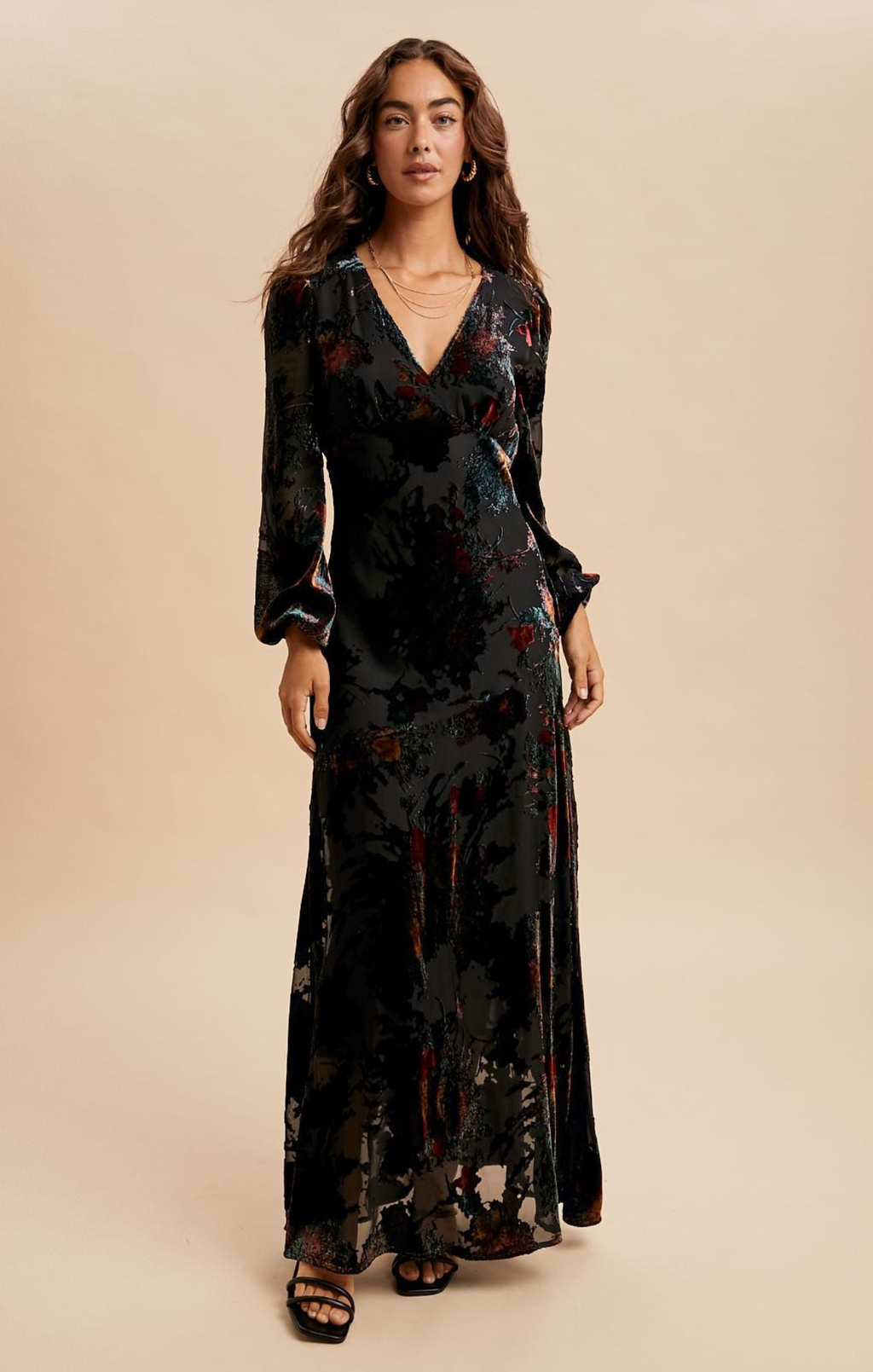 Velvet Burnout Twirl Dress