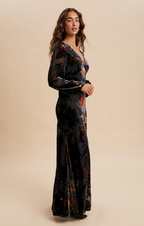 Velvet Burnout Twirl Dress