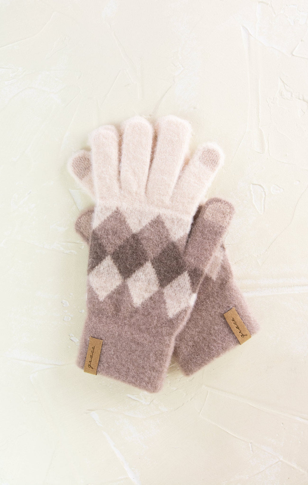 Stylish Argyle Touchscreen Gloves