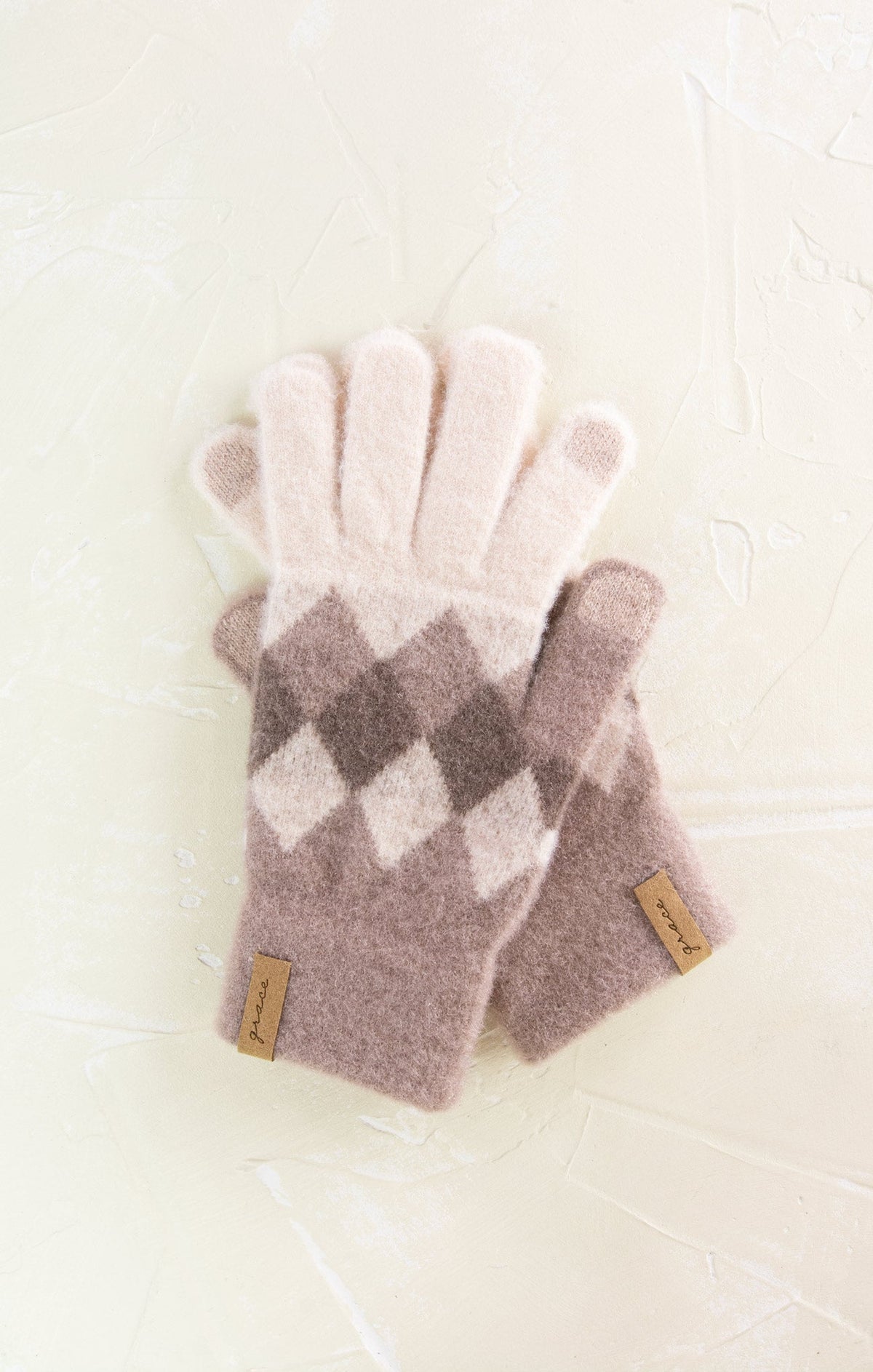 Stylish Argyle Touchscreen Gloves