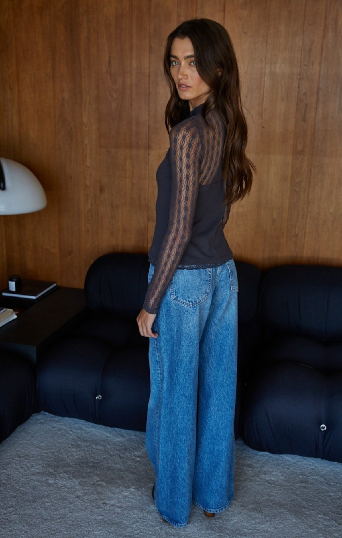 Lace Mock Neck Everyday Chic Top