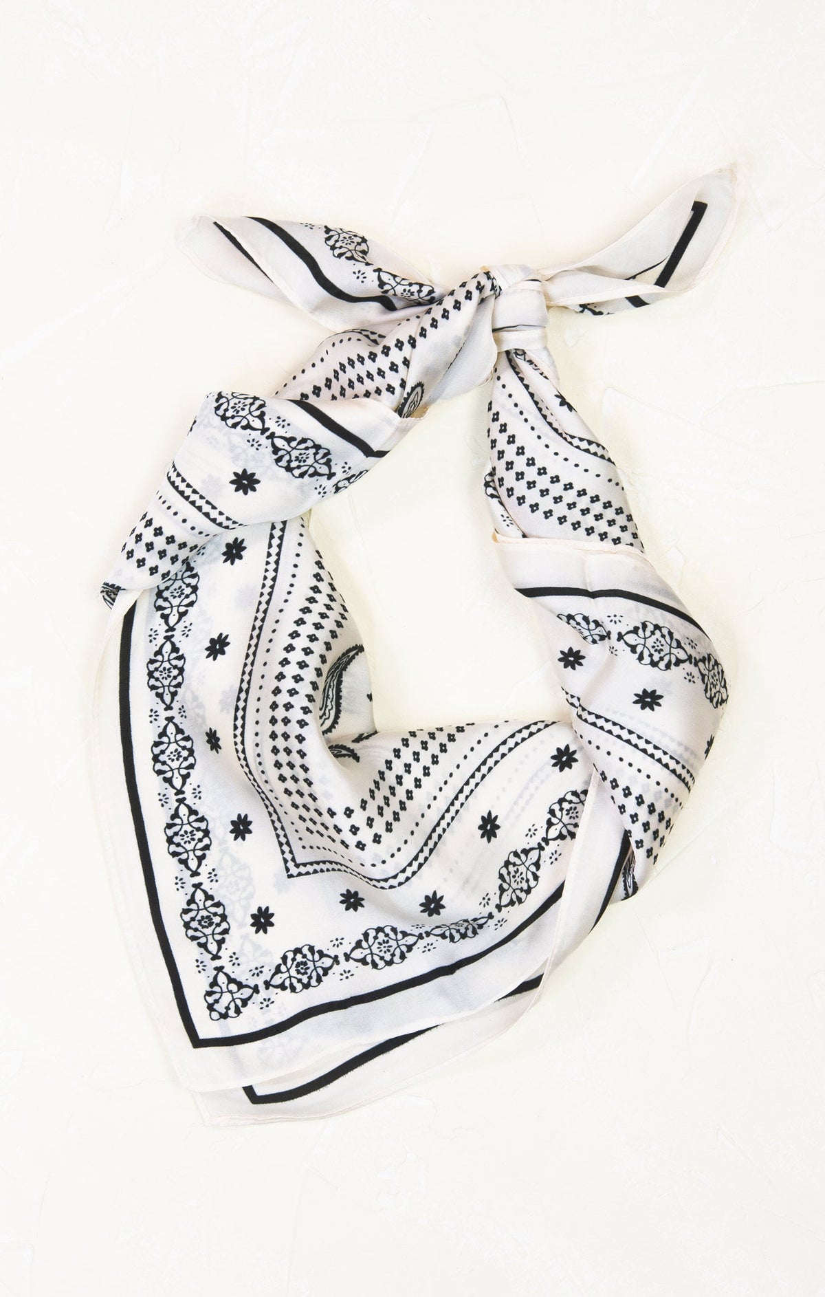 Dark Blue Gold Paisley Print Silk Square Scarf