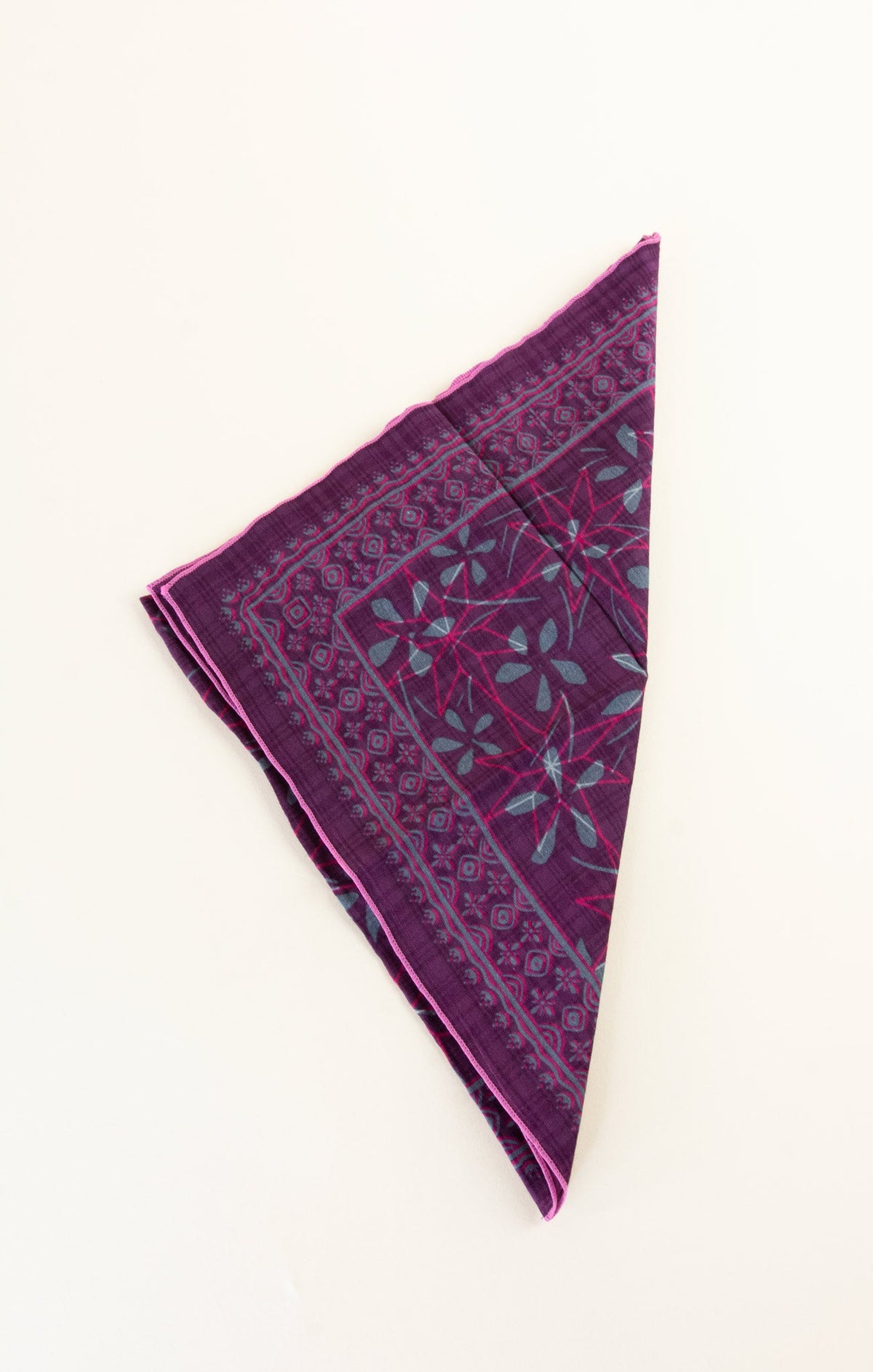 Versatile Purple Print Pocket Square