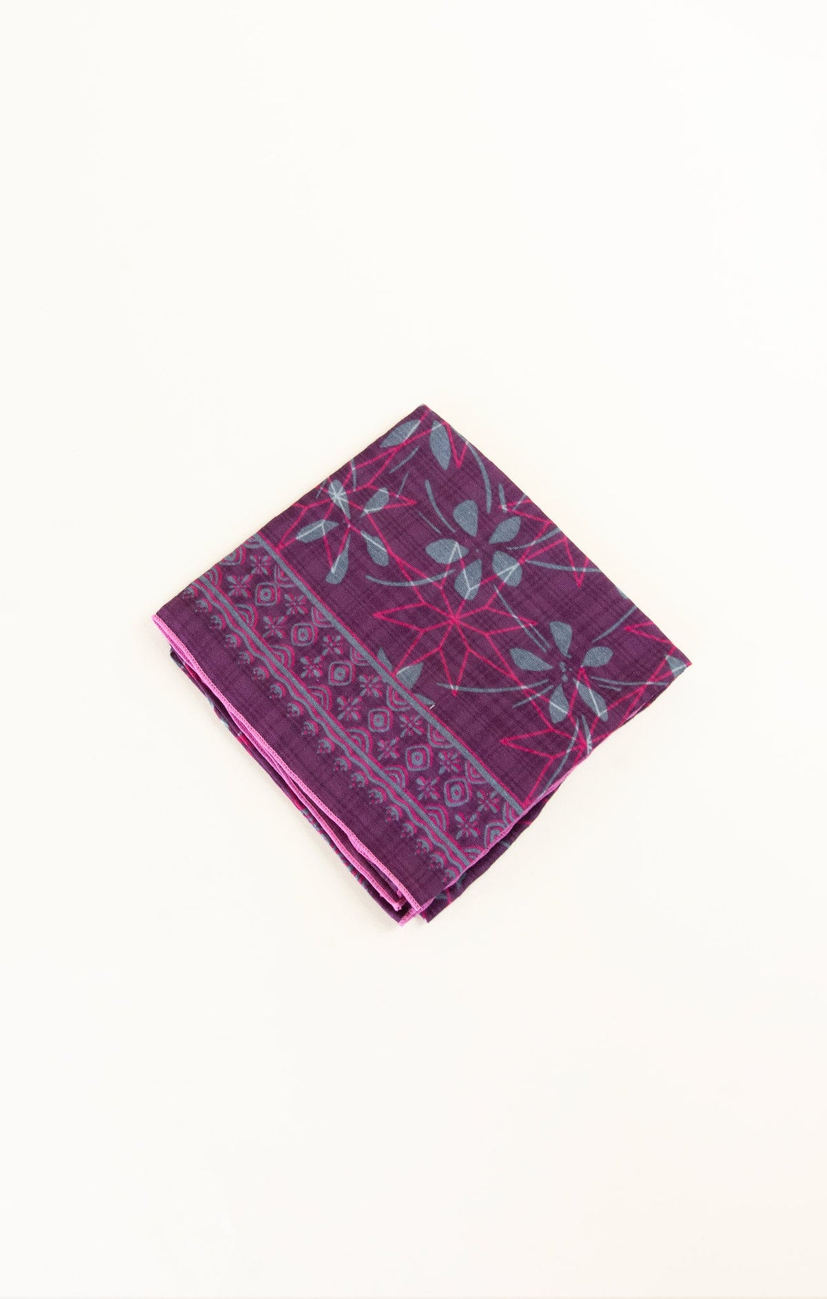 Versatile Purple Print Pocket Square
