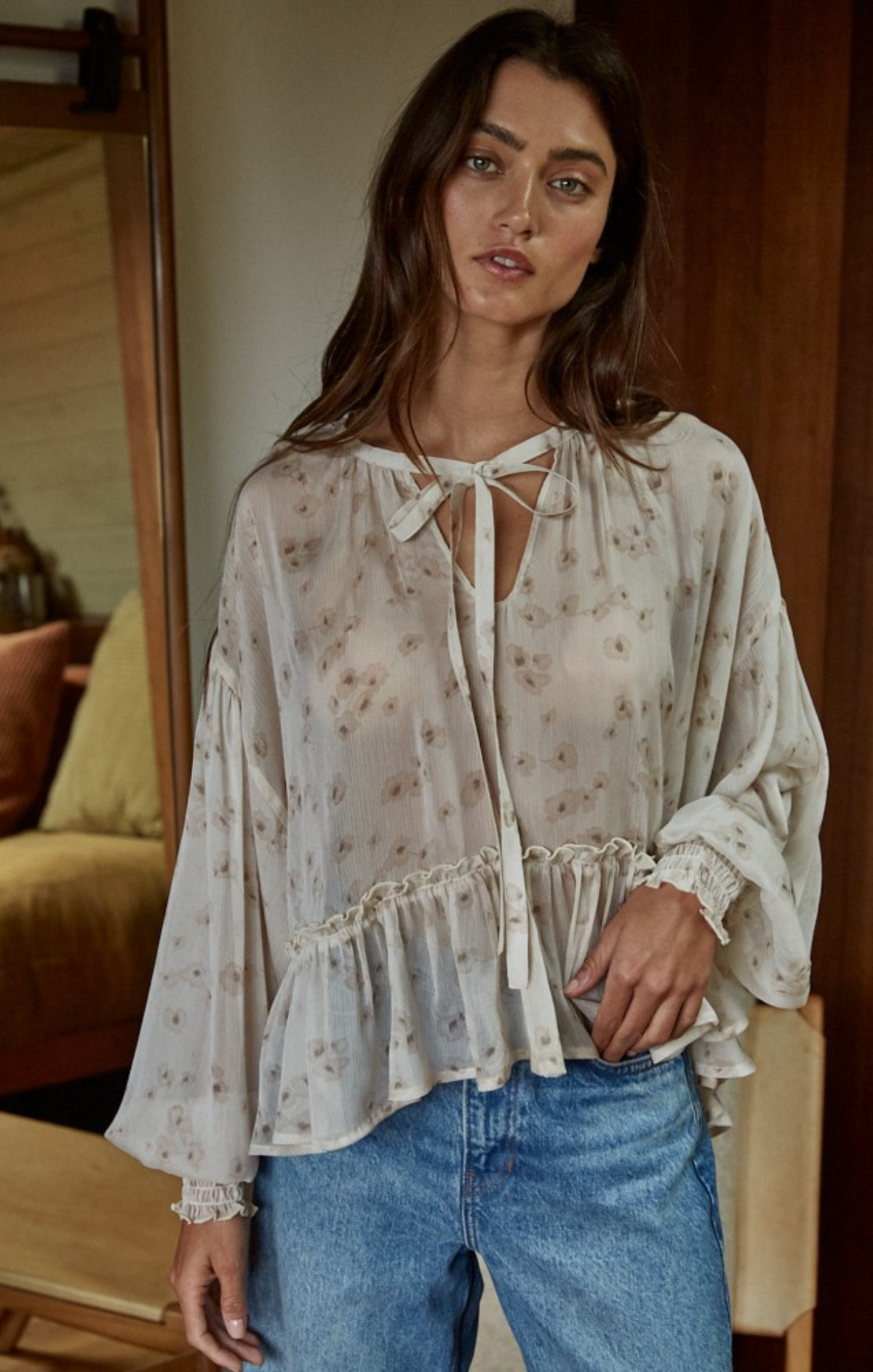 Breezy Vintage Charm Blouse