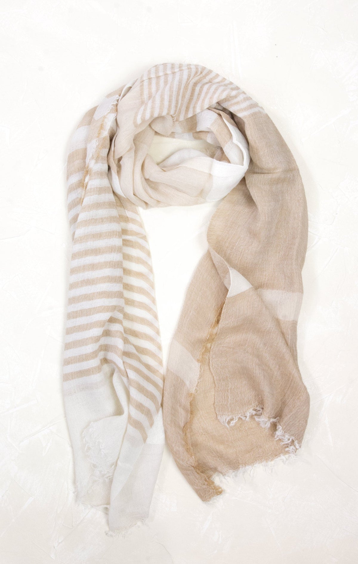 Classic Striped Lightweight Scarf