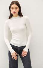 Flirty Cozy Mock Neck Top