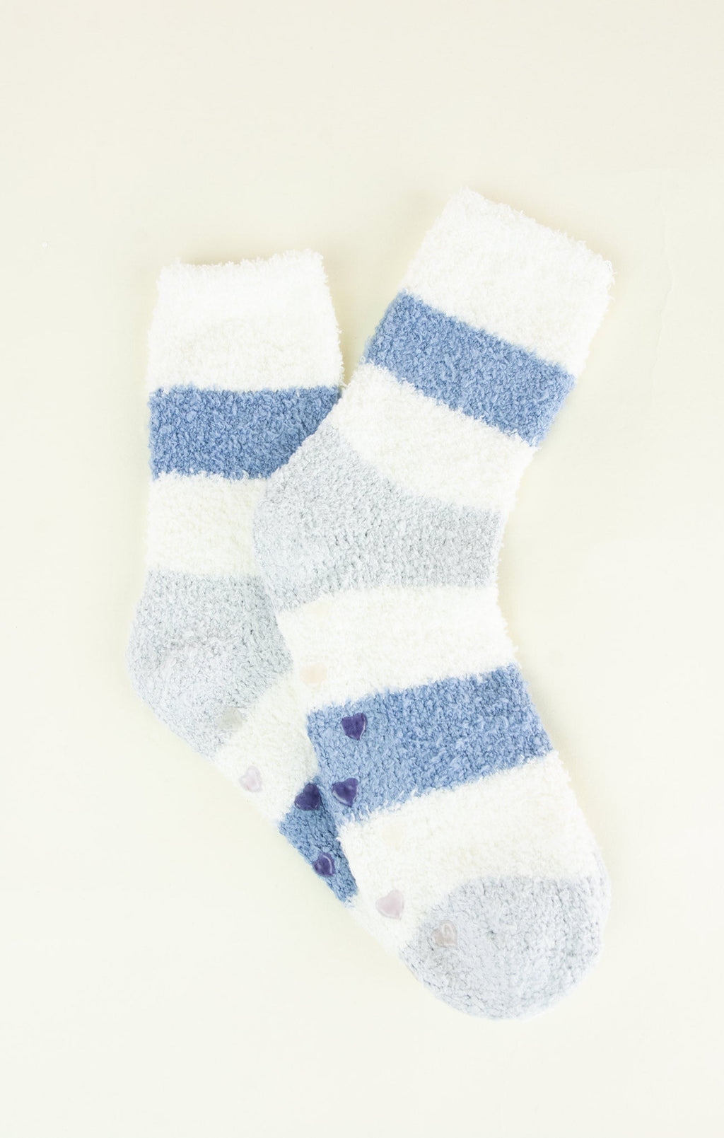 Bold Fuzzy Stripe Warm Socks