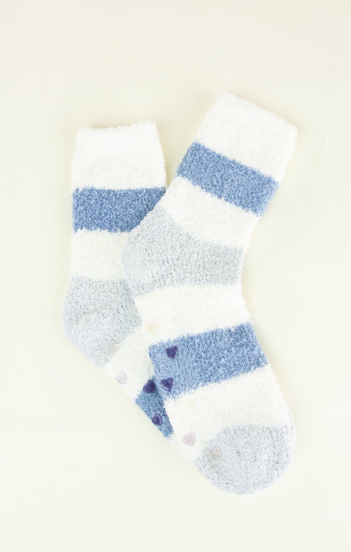 Bold Fuzzy Stripe Warm Socks