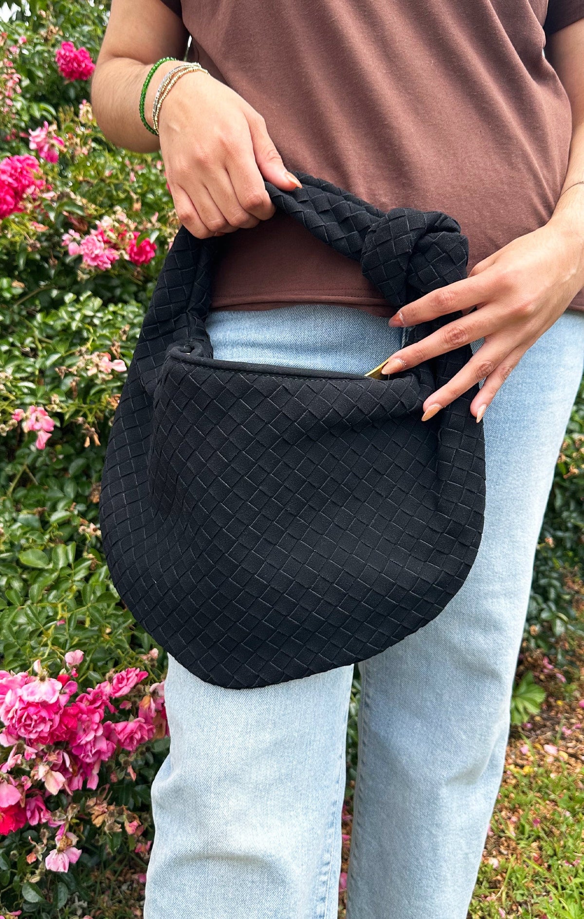 Playful Texture Faux Suede Bag