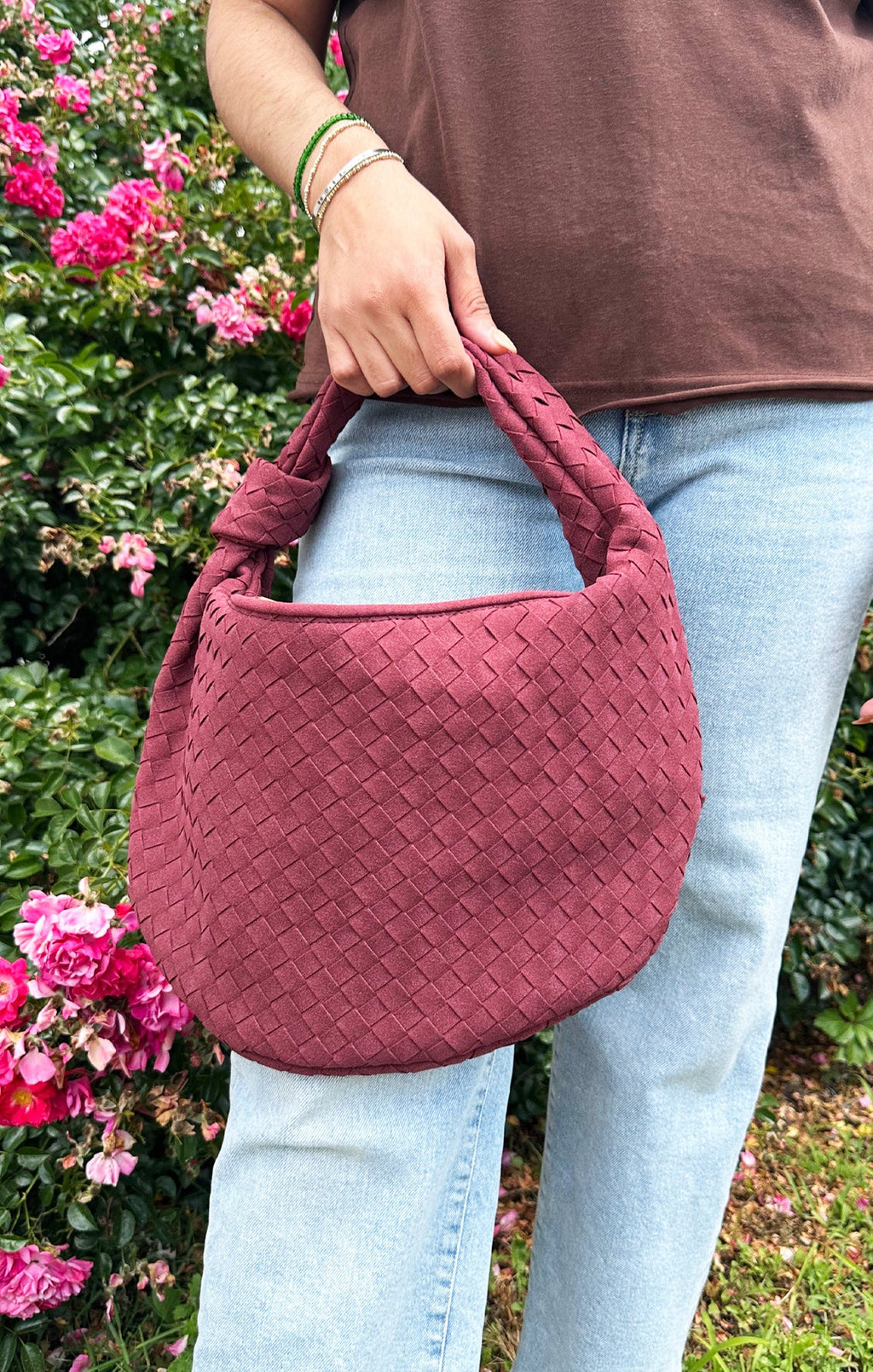 Playful Texture Faux Suede Bag