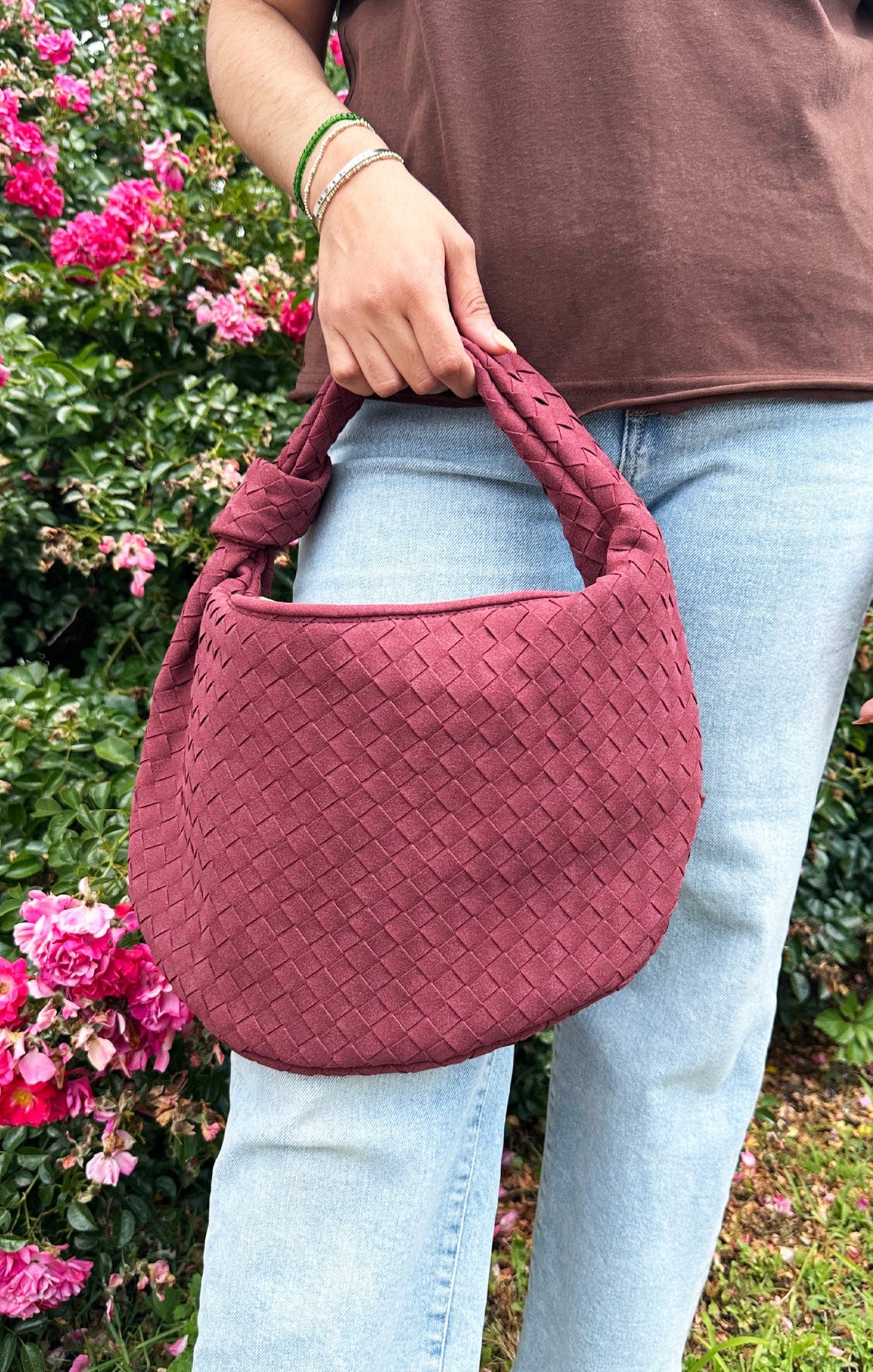 Playful Texture Faux Suede Bag