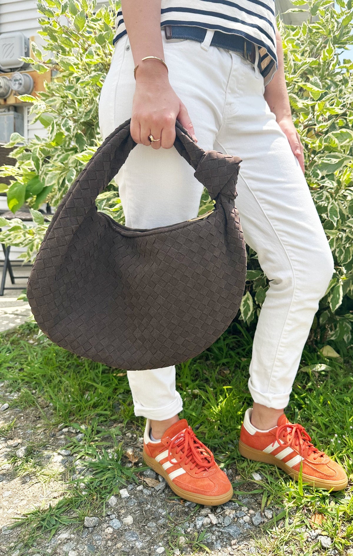 Playful Texture Faux Suede Bag