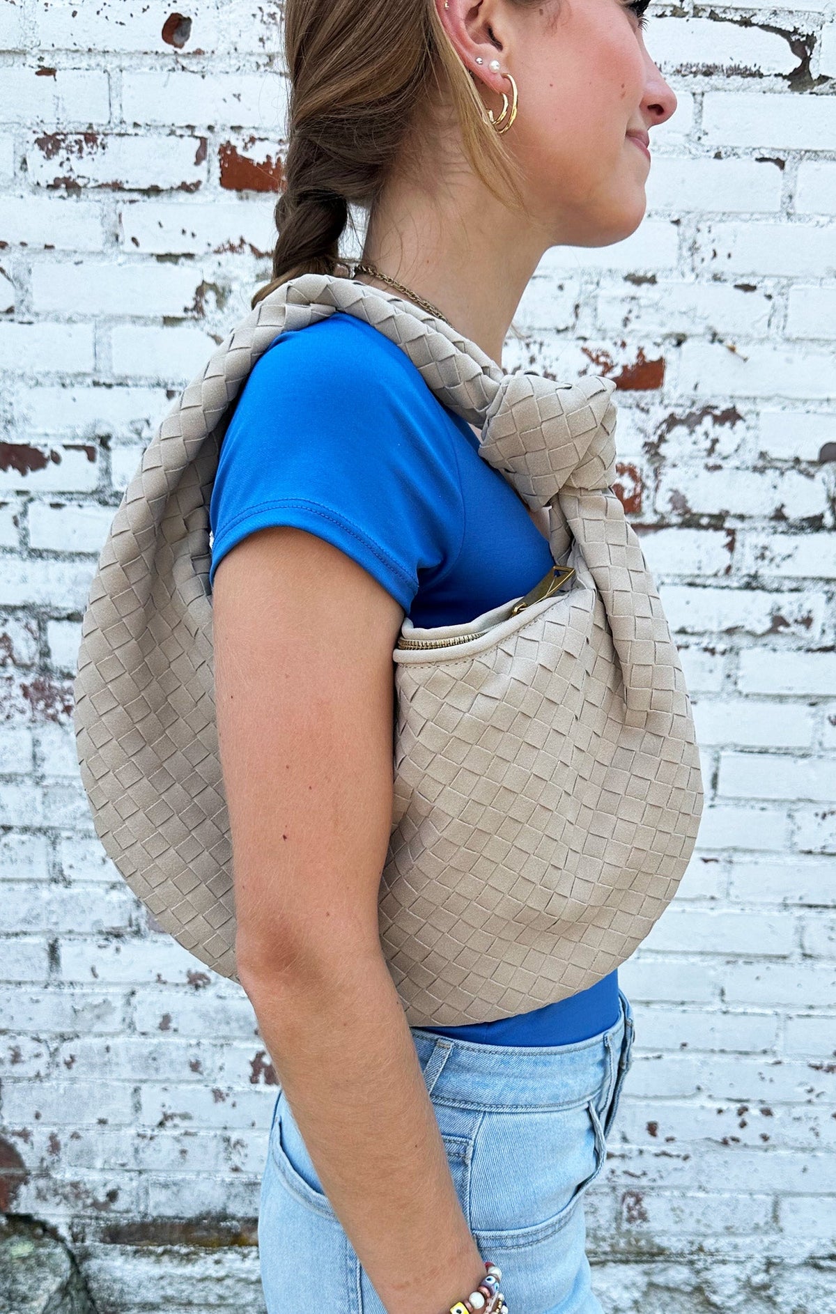 Playful Texture Faux Suede Bag