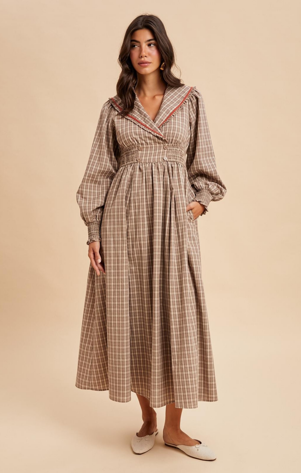 Plaid Maxi Twirl Dress