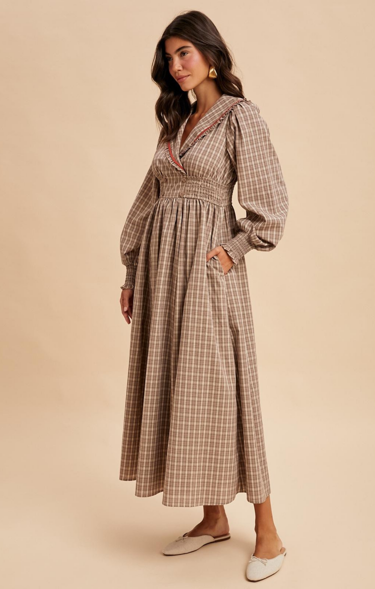Plaid Maxi Twirl Dress