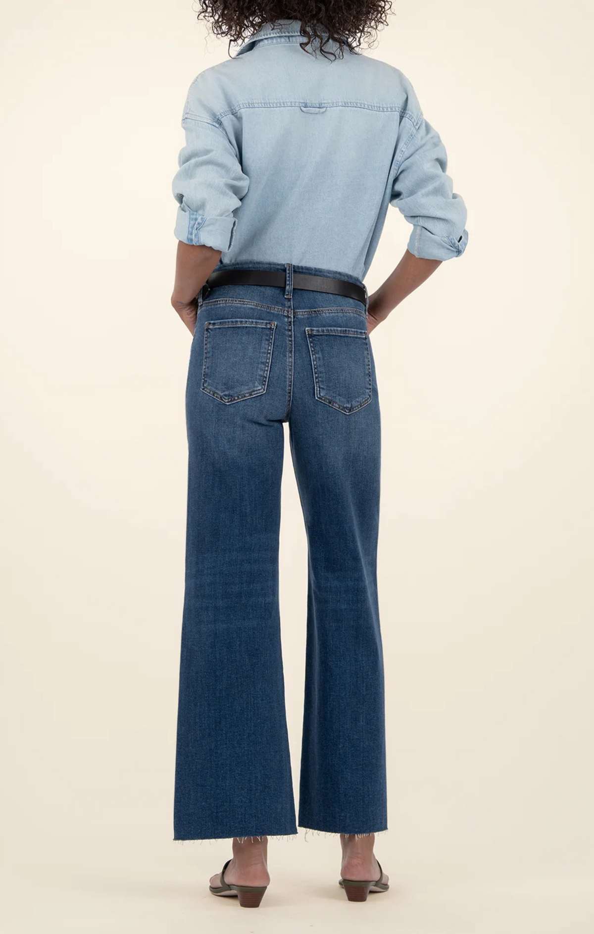 Dark Wash High-rise Wide Jeans