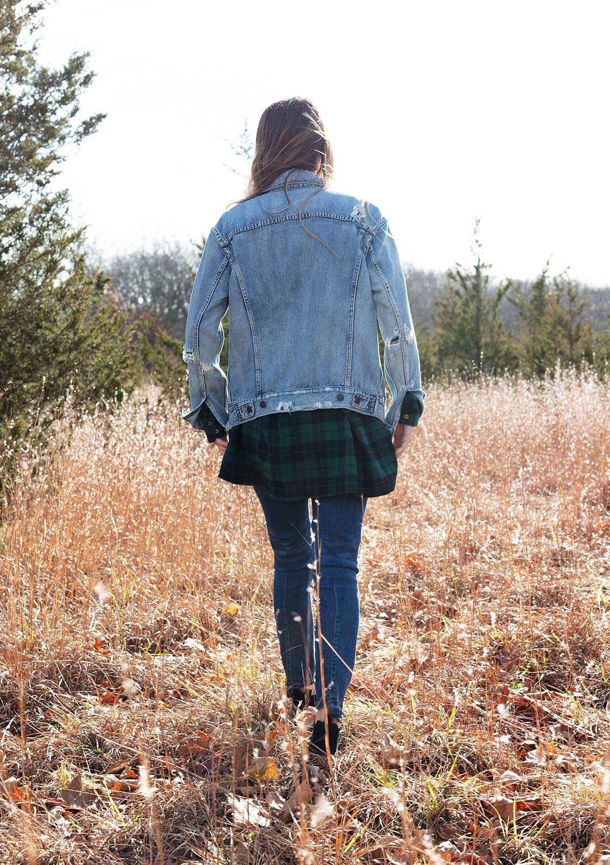 ‌Hole Punch Denim Jacket‌