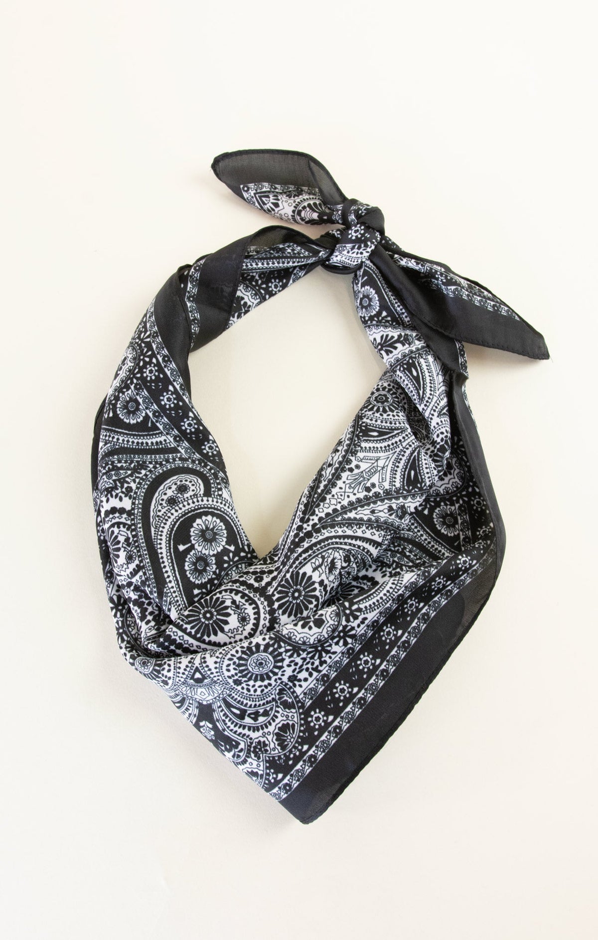 Chic Black Pattern Scarf