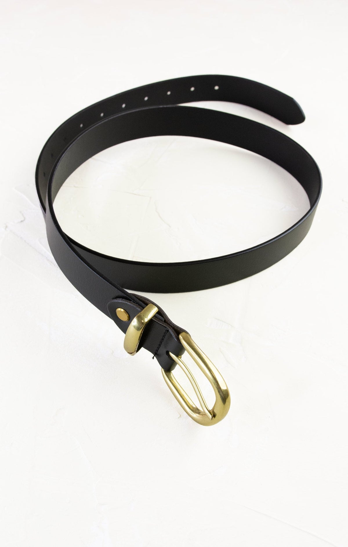 Simple Red Leather Accent Belt
