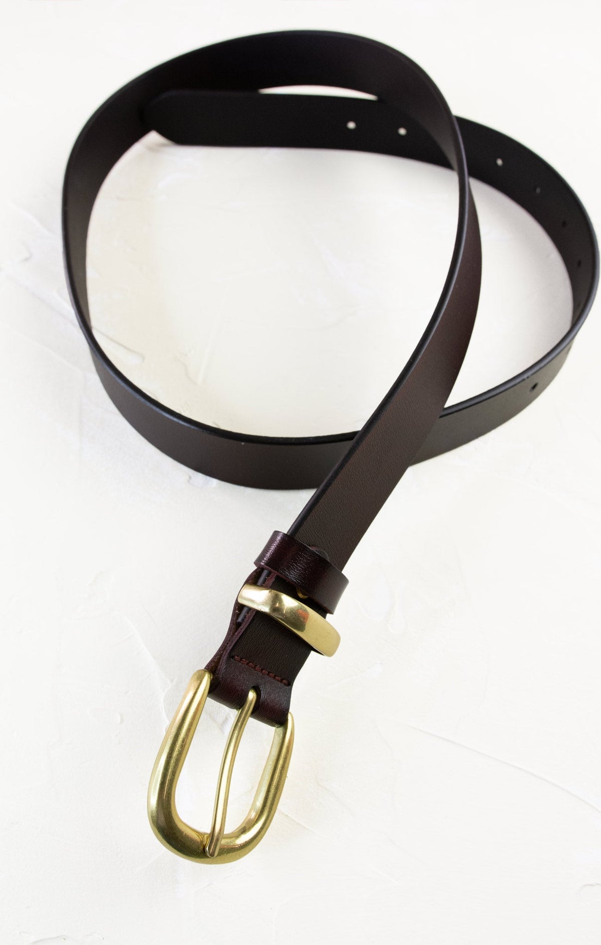 Simple Red Leather Accent Belt