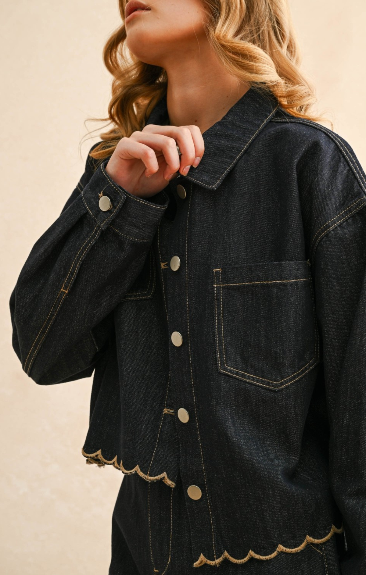 Scalloped Joy Playful Wrap Jacket