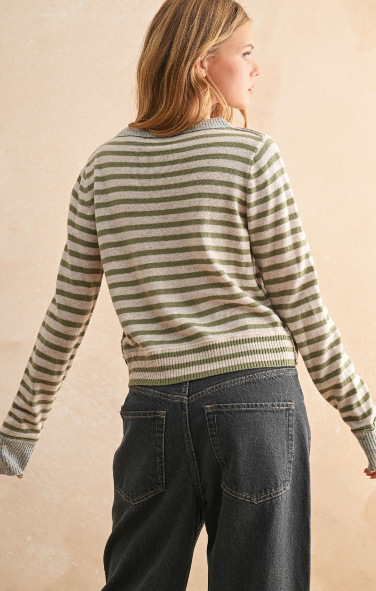 Striped Cardigan - Classic Everyday Charm