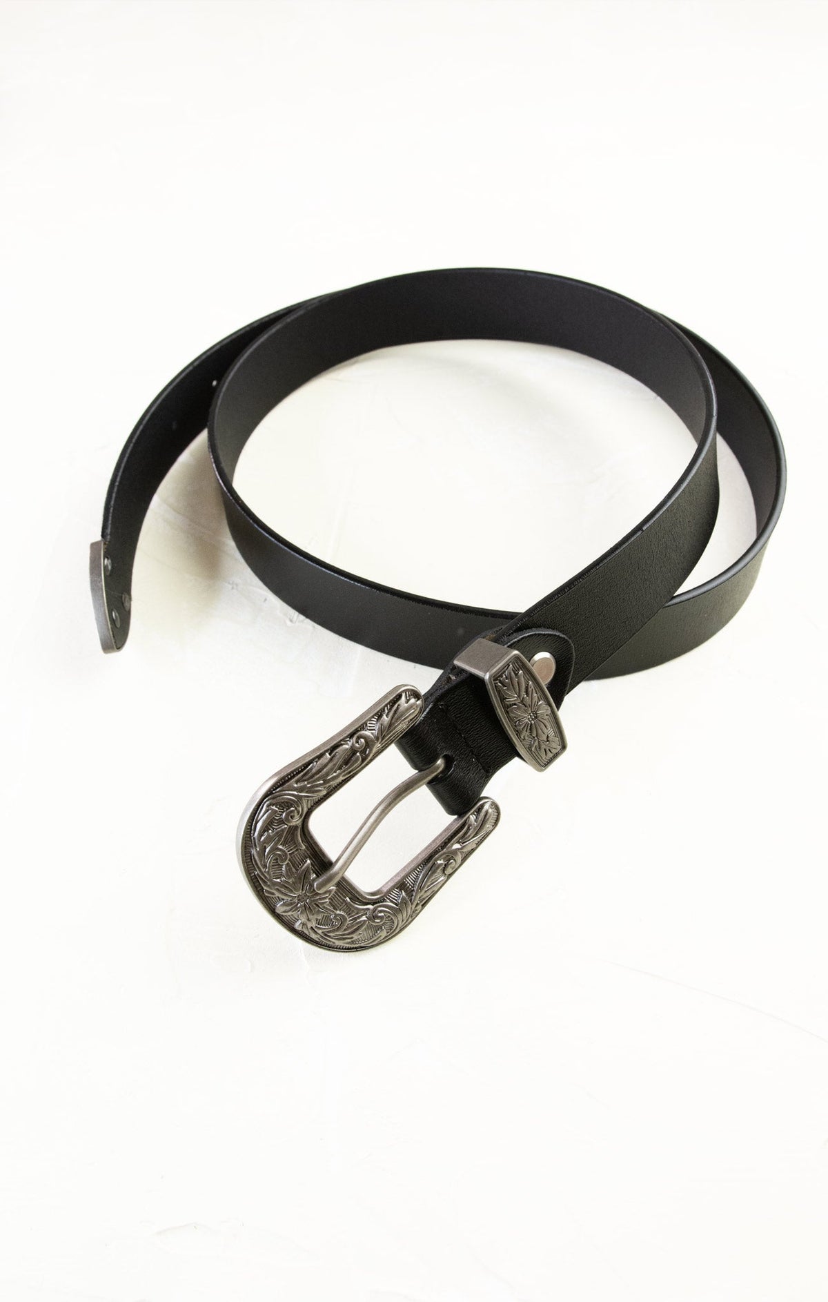 Vintage Carved Leather Belt